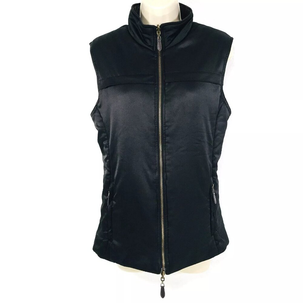Unbranded Women’s Puffer Gilet Vest Sz L Reversible Bodywarmer Equestrian Hunt